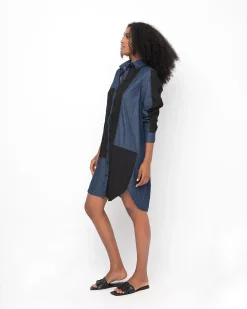 Women Alembika Dresses<Ozai N Ku Patch Shirt Dress, Denim