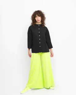 Women Alembika Tops & Tunics<Ozai N Ku Pleated Crinkle Funnel Top, Black