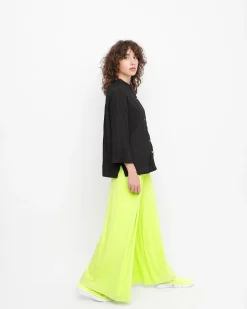 Women Alembika Tops & Tunics<Ozai N Ku Pleated Crinkle Funnel Top, Black