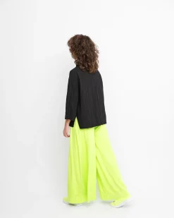 Women Alembika Tops & Tunics<Ozai N Ku Pleated Crinkle Funnel Top, Black