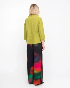 Women Alembika Tops & Tunics<Ozai N Ku Pleated Crinkle Funnel Top, Olive