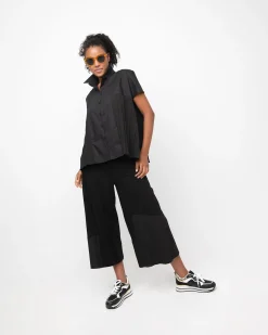 Women Alembika Pants & Skirts<Ozai N Ku Pleated Lounge Pants, Black