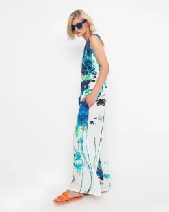 Women Alembika Pants & Skirts<Ozai N Ku Splash Palazzo Pant, Abstract