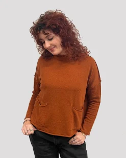 Women Alembika Sweaters & Cardigans<Ozai N Ku Techie Sweater Top, Rust