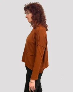 Women Alembika Sweaters & Cardigans<Ozai N Ku Techie Sweater Top, Rust