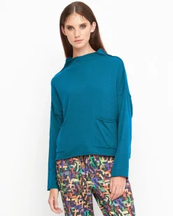 Women Alembika Sweaters & Cardigans<Ozai N Ku Techie Sweater Top, Petrol