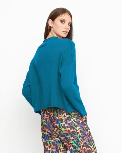 Women Alembika Sweaters & Cardigans<Ozai N Ku Techie Sweater Top, Petrol