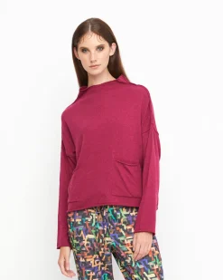 Women Alembika Sweaters & Cardigans<Ozai N Ku Techie Sweater Top, Ruby