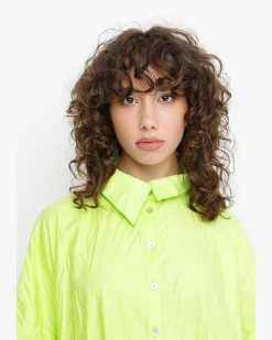Women Alembika Tops & Tunics<Ozai N Ku Trickster Crinkle Shirt, Lime