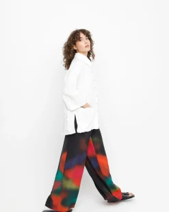 Women Alembika Tops & Tunics<Ozai N Ku Trickster Crinkle Shirt, White