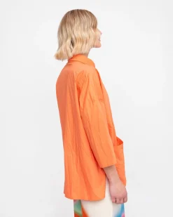Women Alembika Tops & Tunics<Ozai N Ku Trickster Crinkle Shirt, Peach