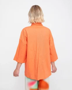 Women Alembika Tops & Tunics<Ozai N Ku Trickster Crinkle Shirt, Peach
