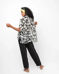 Women Alembika Tops & Tunics<Ozai N Ku Typography Top, Puzzle