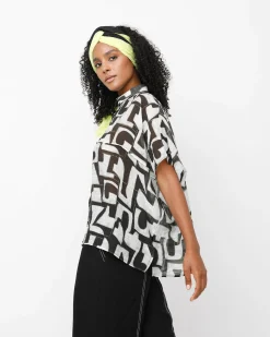 Women Alembika Tops & Tunics<Ozai N Ku Typography Top, Puzzle