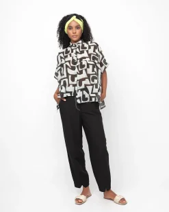Women Alembika Tops & Tunics<Ozai N Ku Typography Top, Puzzle