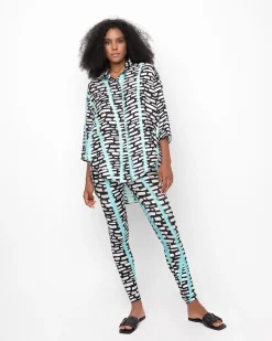 Women Alembika Pants & Skirts<Ozai N Ku Waterway Leggings, Jet Blue