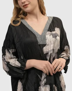 Women Alembika Dresses<Paige Crinkle Caftan Tunic Dress, Roses