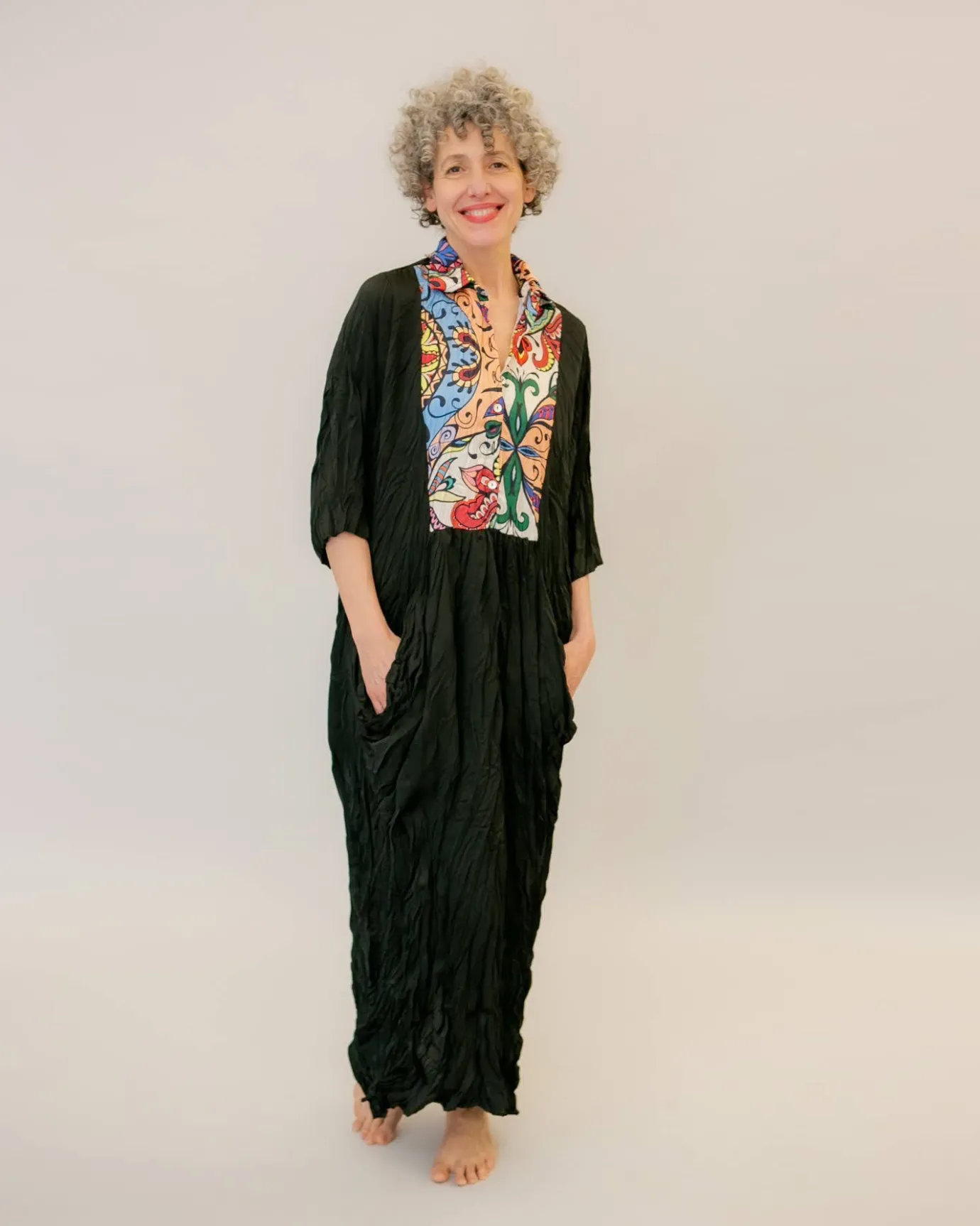 Women Alembika Dresses<Paisley Bib Crinkle Maxi Dress, Multi