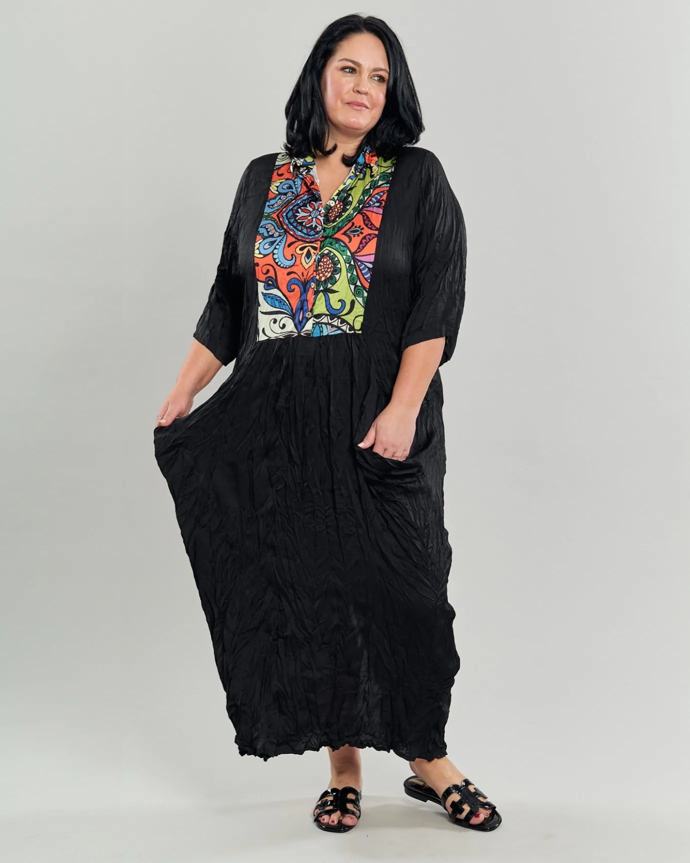Women Alembika Dresses<Paisley Bib Crinkle Maxi Dress, Multip