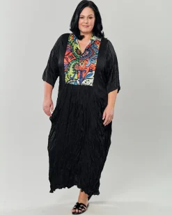 Women Alembika Dresses<Paisley Bib Crinkle Maxi Dress, Multip