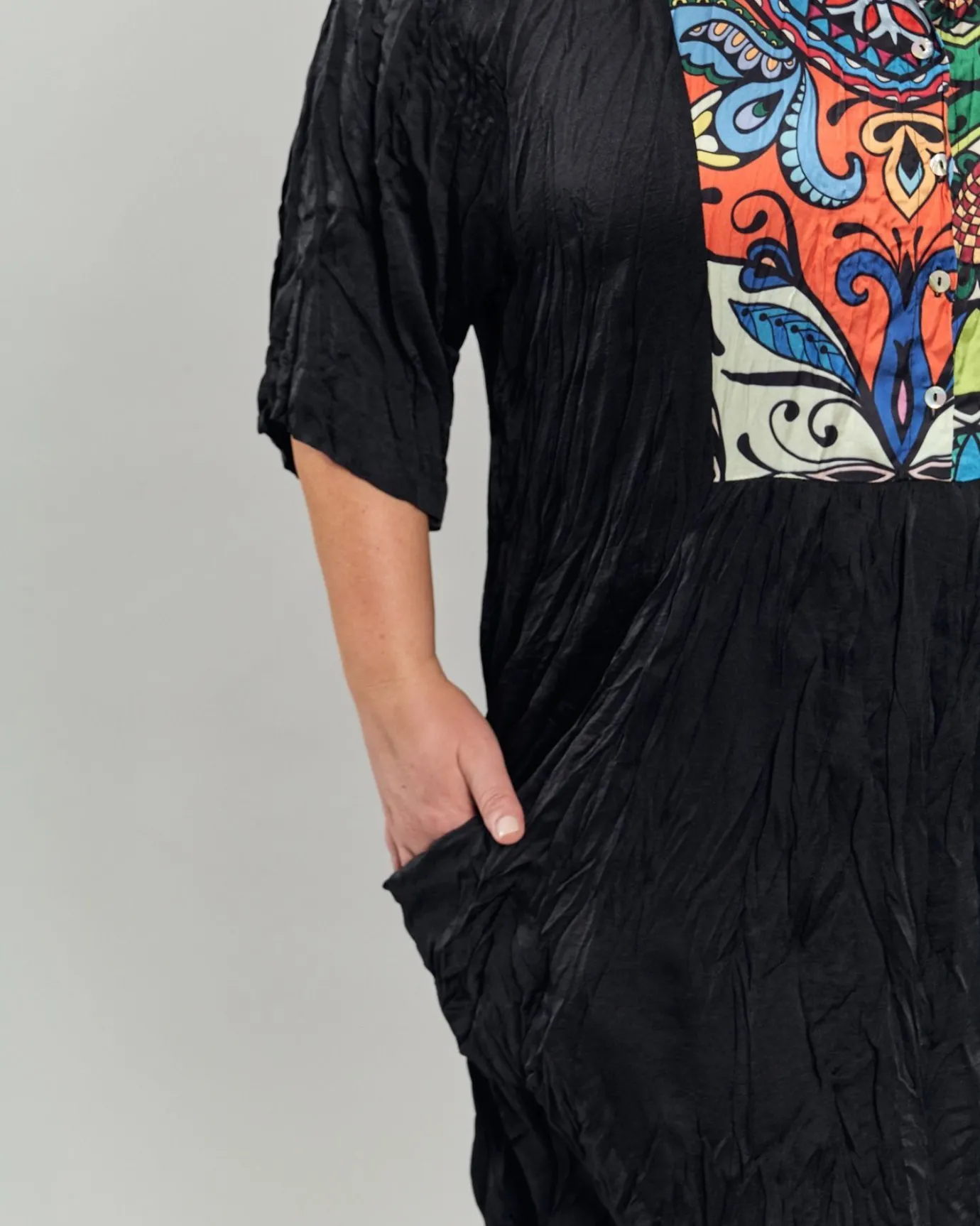 Women Alembika Dresses<Paisley Bib Crinkle Maxi Dress, Multip