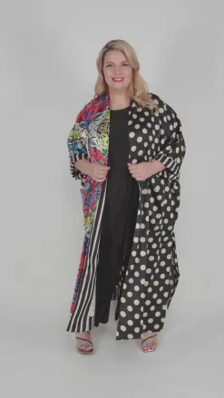 Women Alembika Jackets<Paisley Dot Long Kimono Jacket, Multip