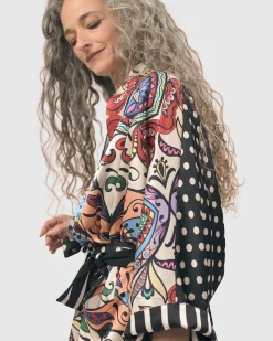 Women Alembika Jackets<Paisley Dot Long Kimono Jacket, Multi