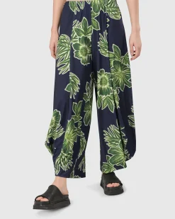 Women Alembika Pants & Skirts<Paradise Punto Pants, Royal/Green