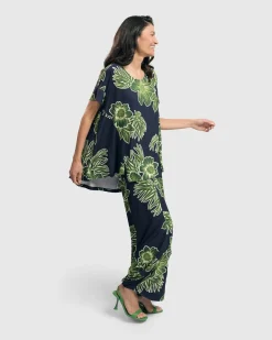 Women Alembika Pants & Skirts<Paradise Punto Pants, Royal/Green