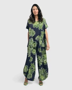 Women Alembika Pants & Skirts<Paradise Punto Pants, Royal/Green