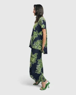 Women Alembika Pants & Skirts<Paradise Punto Pants, Royal/Green