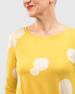 Women Alembika Tops & Tunics<Perfect Swing Tunic Top, Canary Spots