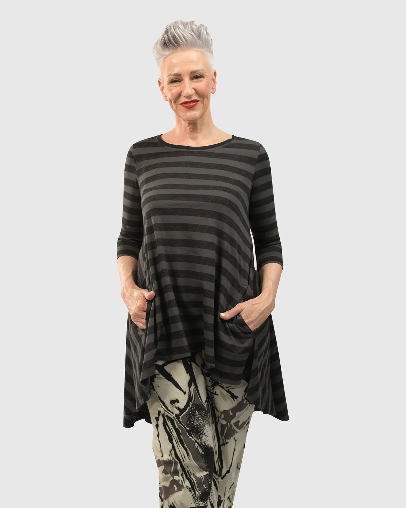 Women Alembika Tops & Tunics<Perfect Swing Tunic Top, Stripes