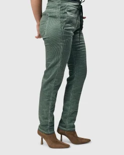 Women Alembika Plus<Pinstripe Iconic Stretch Jeans, Teal