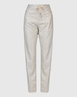 Women Alembika Pants & Skirts<Pinstripe Iconic Stretch Jeans, Pearl/White