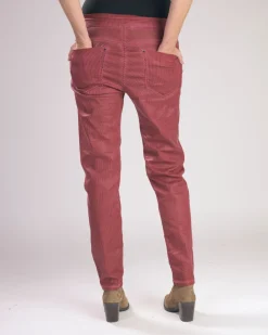 Women Alembika Plus<Pinstripe Iconic Stretch Jeans, Wine