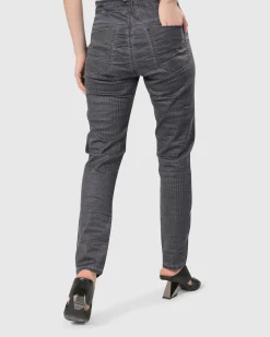 Women Alembika Plus<Pinstripe Iconic Stretch Jeans, Navy Wash