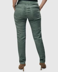 Women Alembika Pants & Skirts<Pinstripe Iconic Stretch Jeans, Teal
