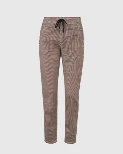 Women Alembika Pants & Skirts<Pinstripe Iconic Stretch Jeans, Coffee