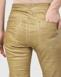 Women Alembika Plus<Pinstripe Iconic Stretch Jeans, Gold