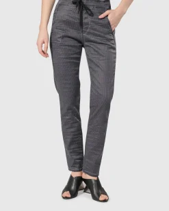 Women Alembika Pants & Skirts<Pinstripe Iconic Stretch Jeans, Navy Wash