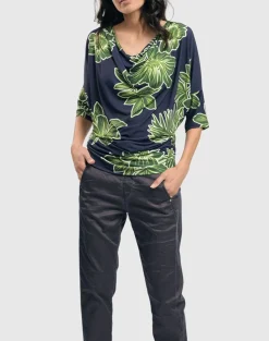 Women Alembika Pants & Skirts<Pinstripe Iconic Stretch Jeans, Navy Wash