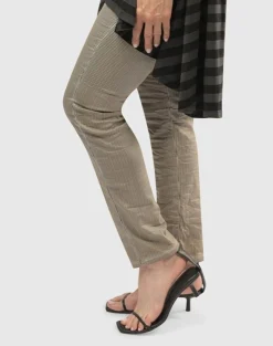 Women Alembika Pants & Skirts<Pinstripe Iconic Stretch Jeans, Ivory