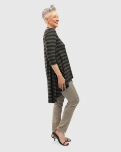 Women Alembika Pants & Skirts<Pinstripe Iconic Stretch Jeans, Ivory