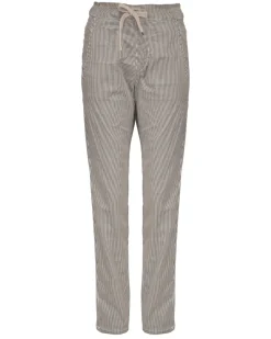 Women Alembika Pants & Skirts<Pinstripe Iconic Stretch Jeans, Ivory