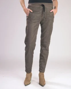 Women Alembika Pants & Skirts<Pinstripe Iconic Stretch Jeans, Brown