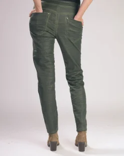 Women Alembika Pants & Skirts<Pinstripe Iconic Stretch Jeans, Green