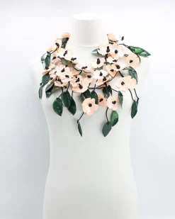 Women Alembika Accessories<Poppy & Green Leaf Necklace, Pink