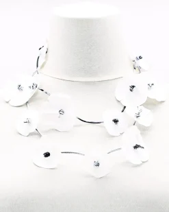 Women Alembika Accessories<Poppy Flower Necklace, White