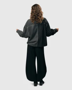 Women Alembika Plus<Pucker Dot Punto Pants, Black